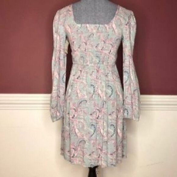 Mudd square neck long sleeve midi size XS cute spring - Picture 3 of 3
